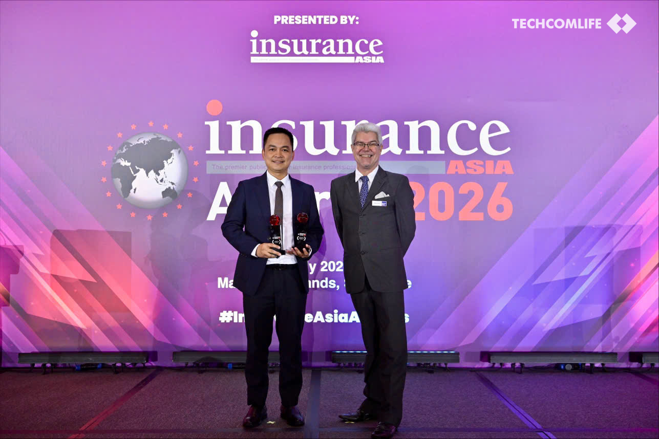 TECHCOM LIFE ĐOẠT CÚ ĐÚP GIẢI THƯỞNG TẠI INSURANCE ASIA AWARDS 2026, TIẾP NỐI CHUỖI GHI NHẬN KHU VỰC TRONG NĂM ĐẦU HOẠT ĐỘNG